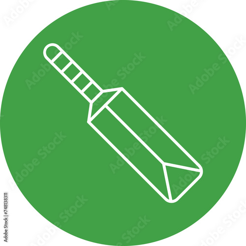 Bat Sign Line Circle Icon Design