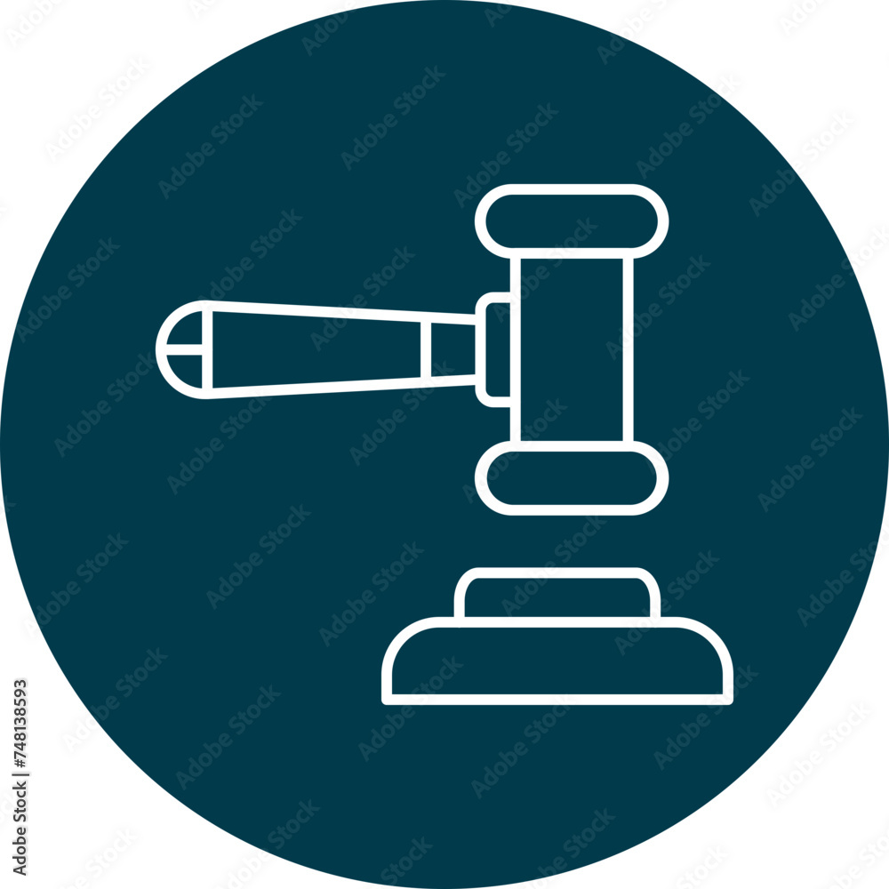 Law Line Circle Icon Design Law Line Circle Icon Design