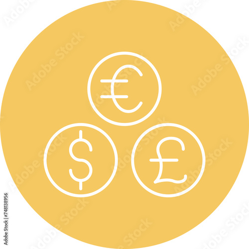 Exchange Line Circle Icon Design