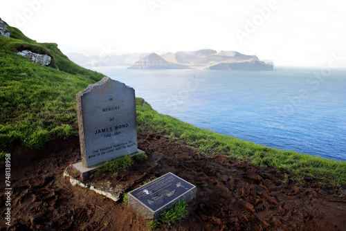 Tombstone at Kalsoy island, Faroe island photo