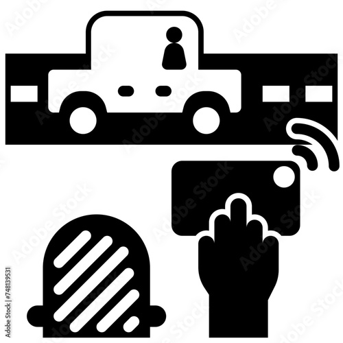ridesharing glyph style icons