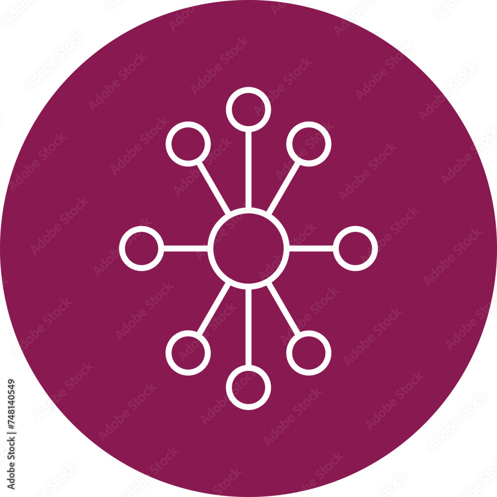 Network Line Circle Icon Design Network Line Circle Icon Design