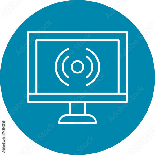 Stream Line Circle Icon Design