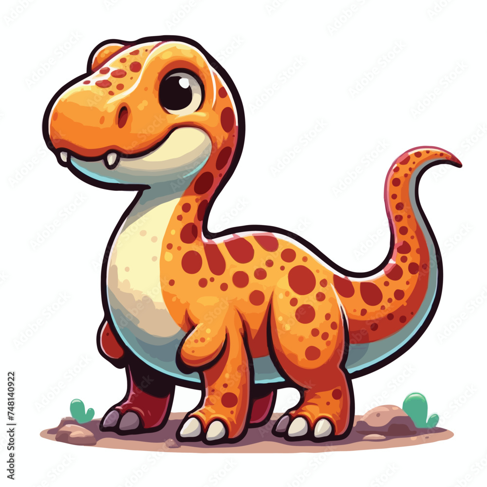 Fototapeta premium Dinosaur vactor on white background.