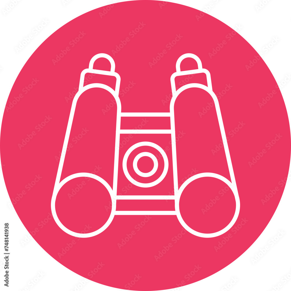 Binoculars Line Circle Icon Design Binoculars Line Circle Icon Design