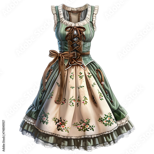 Bavarian Dirndl Dress transparent PNG 