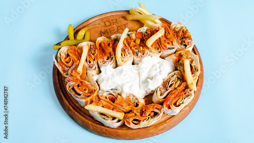 Doner kebab pizza