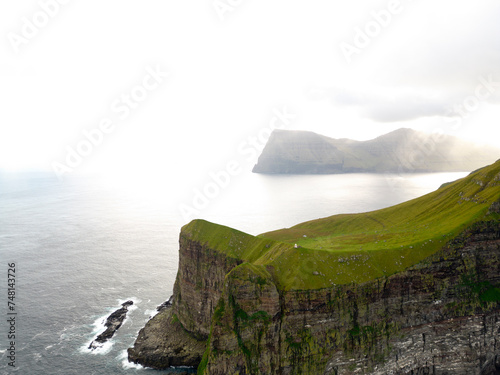 Cliffs at Kalsoy island, Faroe island photo