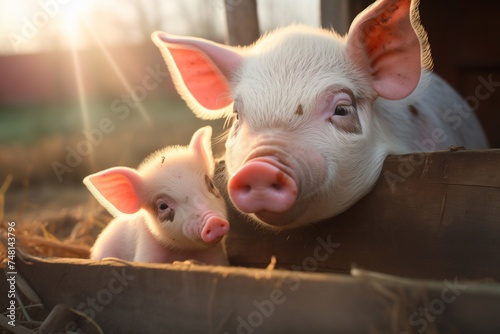 pigs in a farm