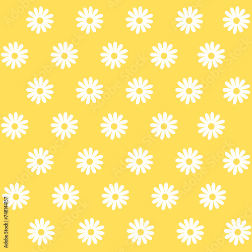 seamless pattern with yellow flowers