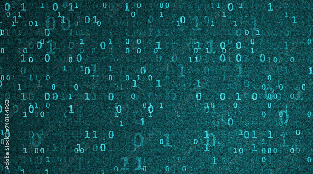 Binary code on a blue screen Binary code on a blue screen