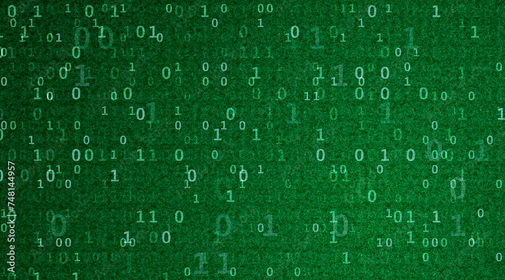 Binary code background on a green screen Binary code background on a green screen