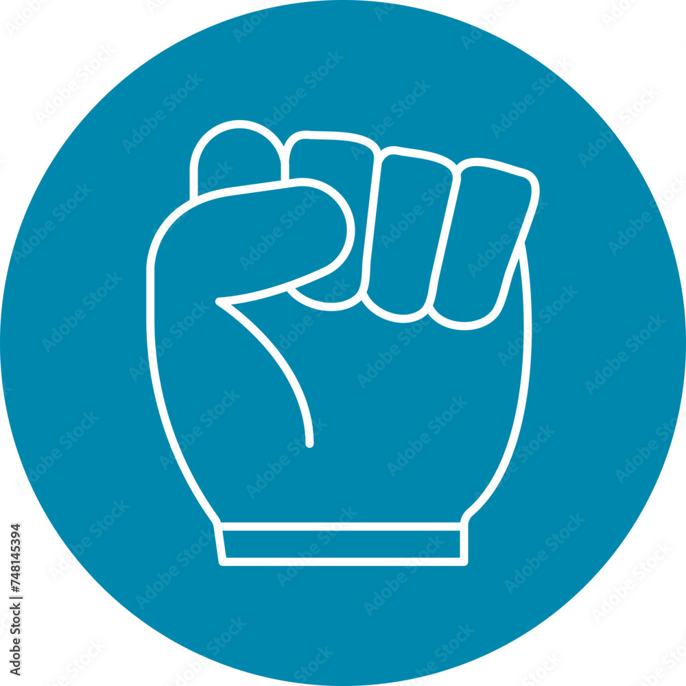 Obraz premium Protest Line Circle Icon Design