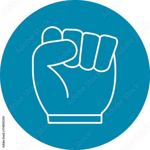 Protest Line Circle Icon Design
