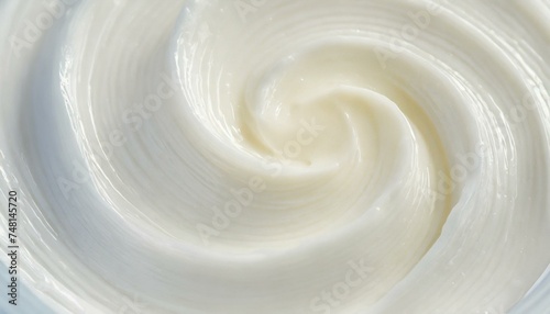 White cosmetic cream texture. Face creme, body lotion surface. Skincare creamy product background 