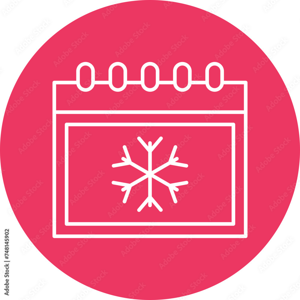 Holiday Season Line Circle Icon Design Holiday Season Line Circle Icon Design