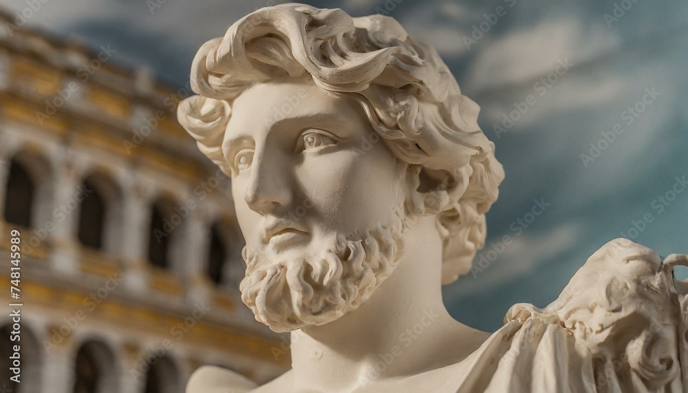 Gypsum statue of Apollo's bust. Gypsum statue of Apollo's bust.