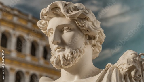 Gypsum statue of Apollo's bust.