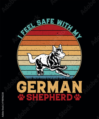 German Shepherd T-shirt Design