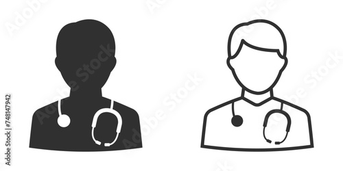 Male doctor icon vector illustration