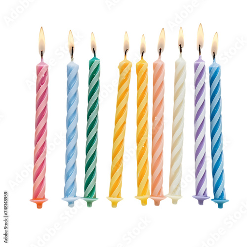Birthday Candles Sticks on white background, 