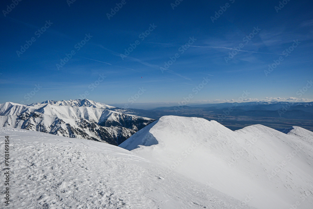 Winter view of the High Tatras (Krivan)