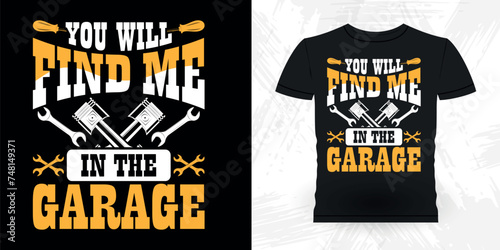 Funny Mechanical Engineer Retro Vintage Mechanic T-shirt Design
