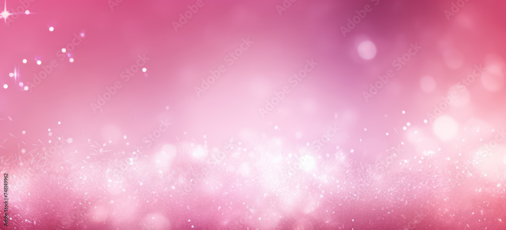 Glowing Pink Bokeh Lights: Abstract Festive Background with Shimmering Romantic Vibes Glowing Pink Bokeh Lights: Abstract Festive Background with Shimmering Romantic Vibes