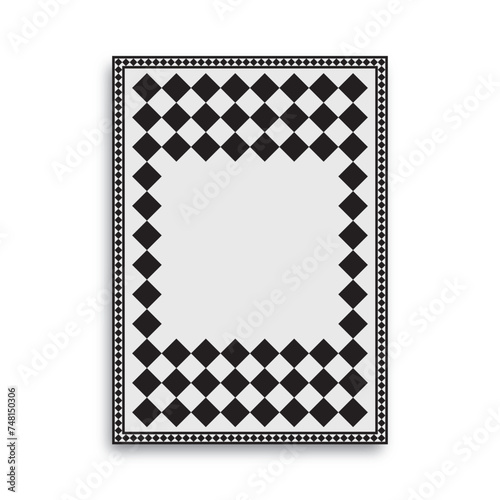 Modern black, white cover design. Art deco. Retro. Black and white greeting card. Template for flyers, booklets, greeting cards, invitations, retro parties