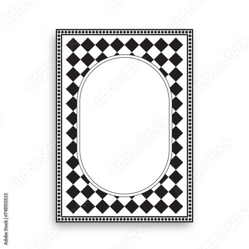 Modern black, white cover design. Art deco. Retro. Black and white greeting card. Template for flyers, booklets, greeting cards, invitations, retro parties