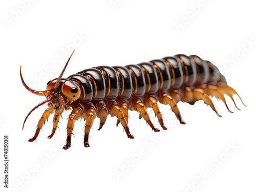Centipede on a transparent background