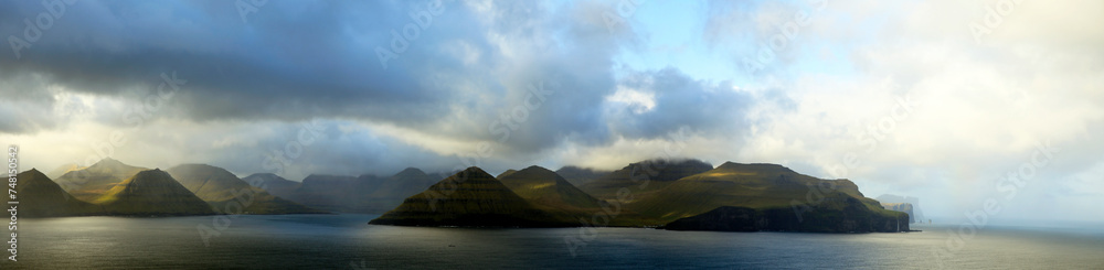 The beautiful scenery of the Faroe islands The beautiful scenery of the Faroe islands
