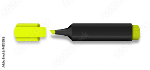  writing neon highlighter pens yellow with yellow
