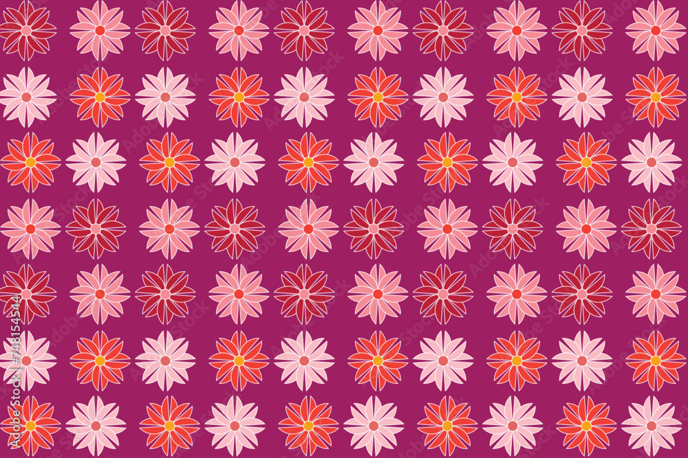 Illustration wallpaper of Abstract flower on deep pink background. Illustration wallpaper of Abstract flower on deep pink background.