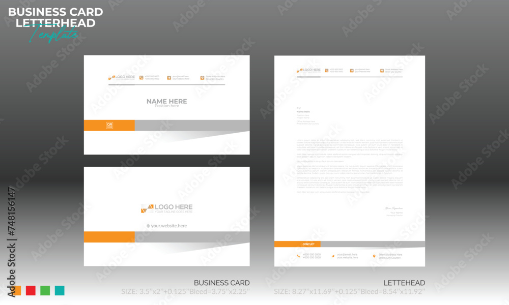 letterhead and business card design