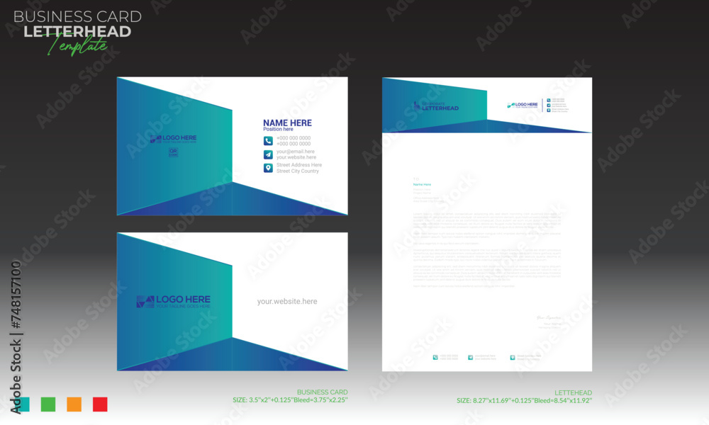 letterhead and business card design