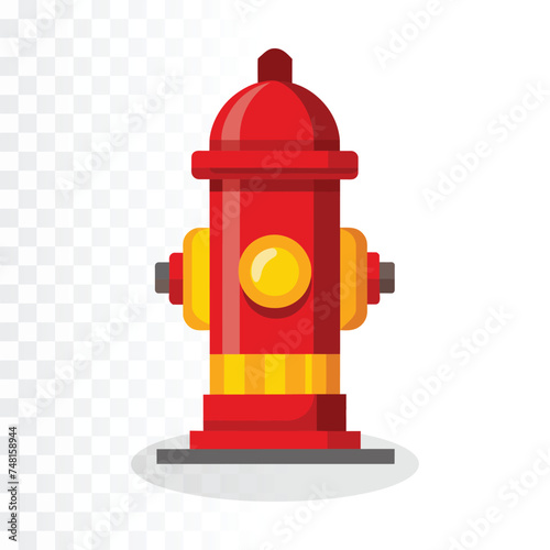 Fire hydrant vector illustration on transparent background