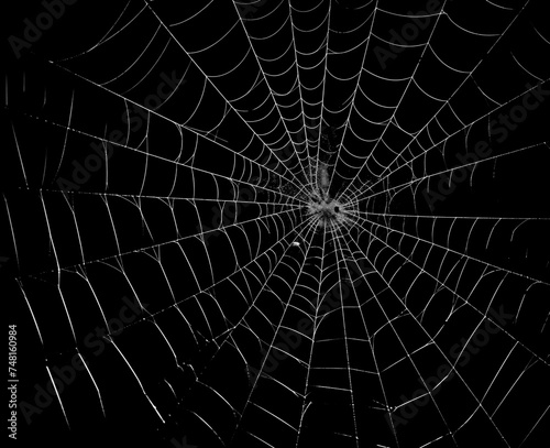 spiders web overlay with a black background for creepy designs © zedaitch
