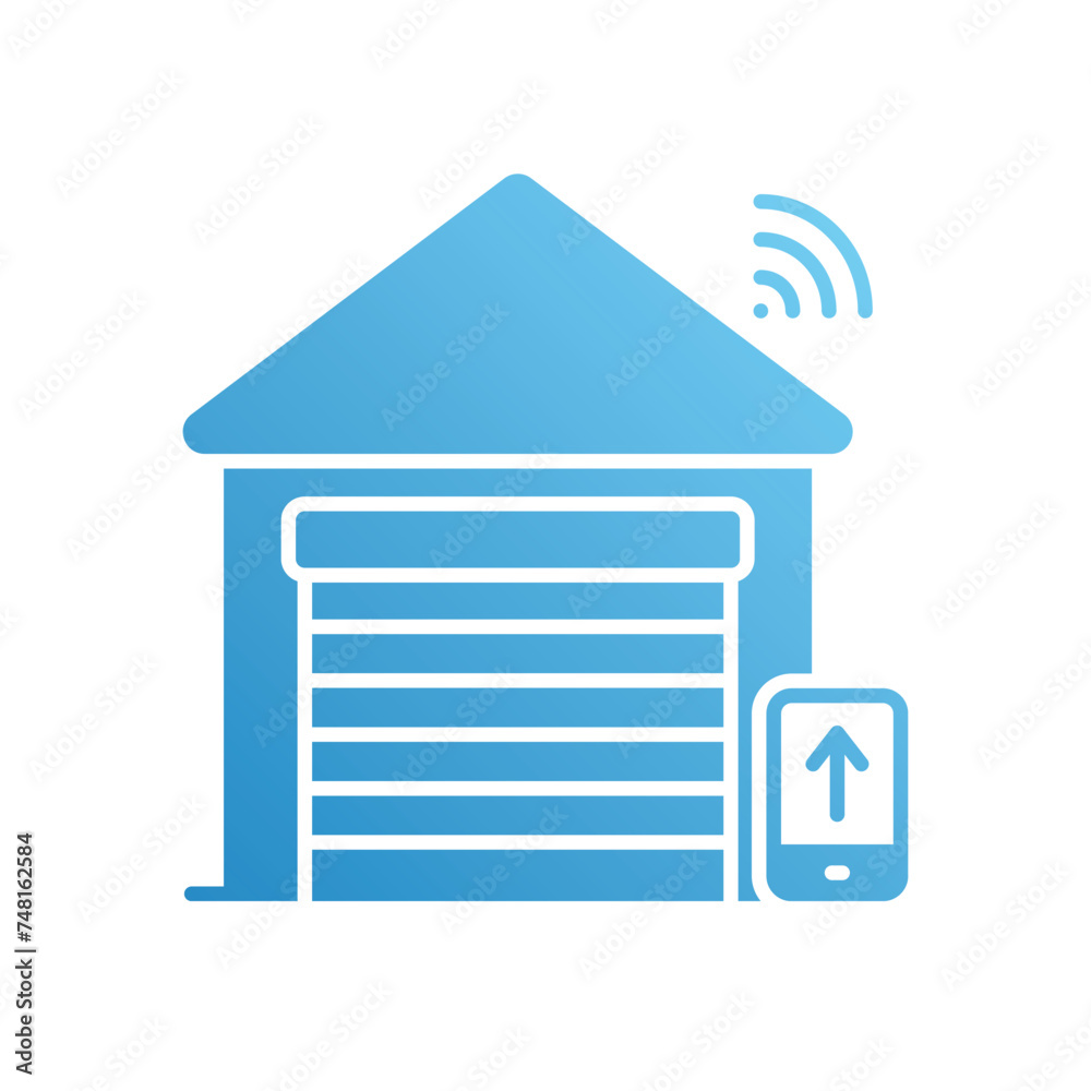 Smart Garage icon vector stock illustration Smart Garage icon vector stock illustration