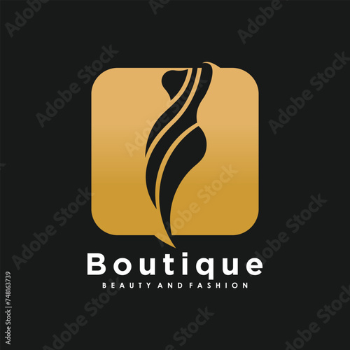 Boutique fashion logo design with premium concept