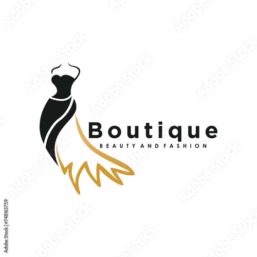 Boutique fashion logo design with premium concept