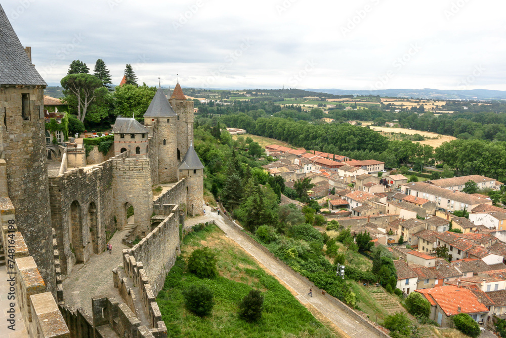 Views from the historical fortified city of Carcassonne, France