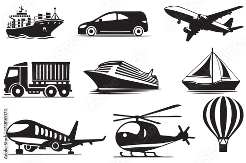 Transportation icons set vector illustration  © salek