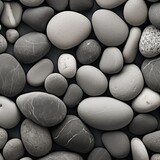 Pebbles background. Black and white pebbles background. Travel and vacation concept with copy space. Spa Concept.