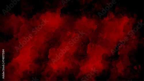 cloud or storm, red smoke floating in the dark background. Illustration created from a tablet, used as a background in abstract style.