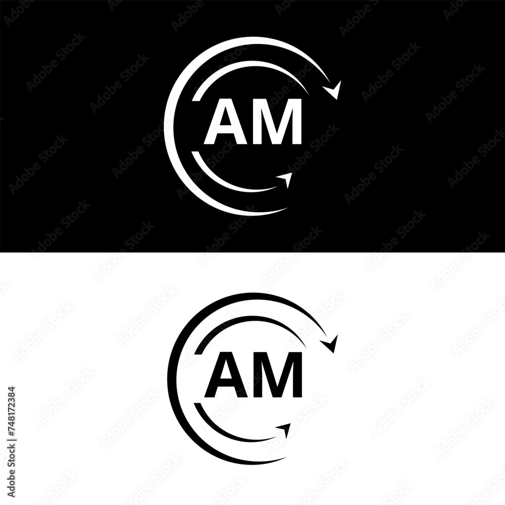 AM letter logo minimal unique and simple logo design, AM creative modern monogram logo style AM letter logo minimal unique and simple logo design, AM creative modern monogram logo style