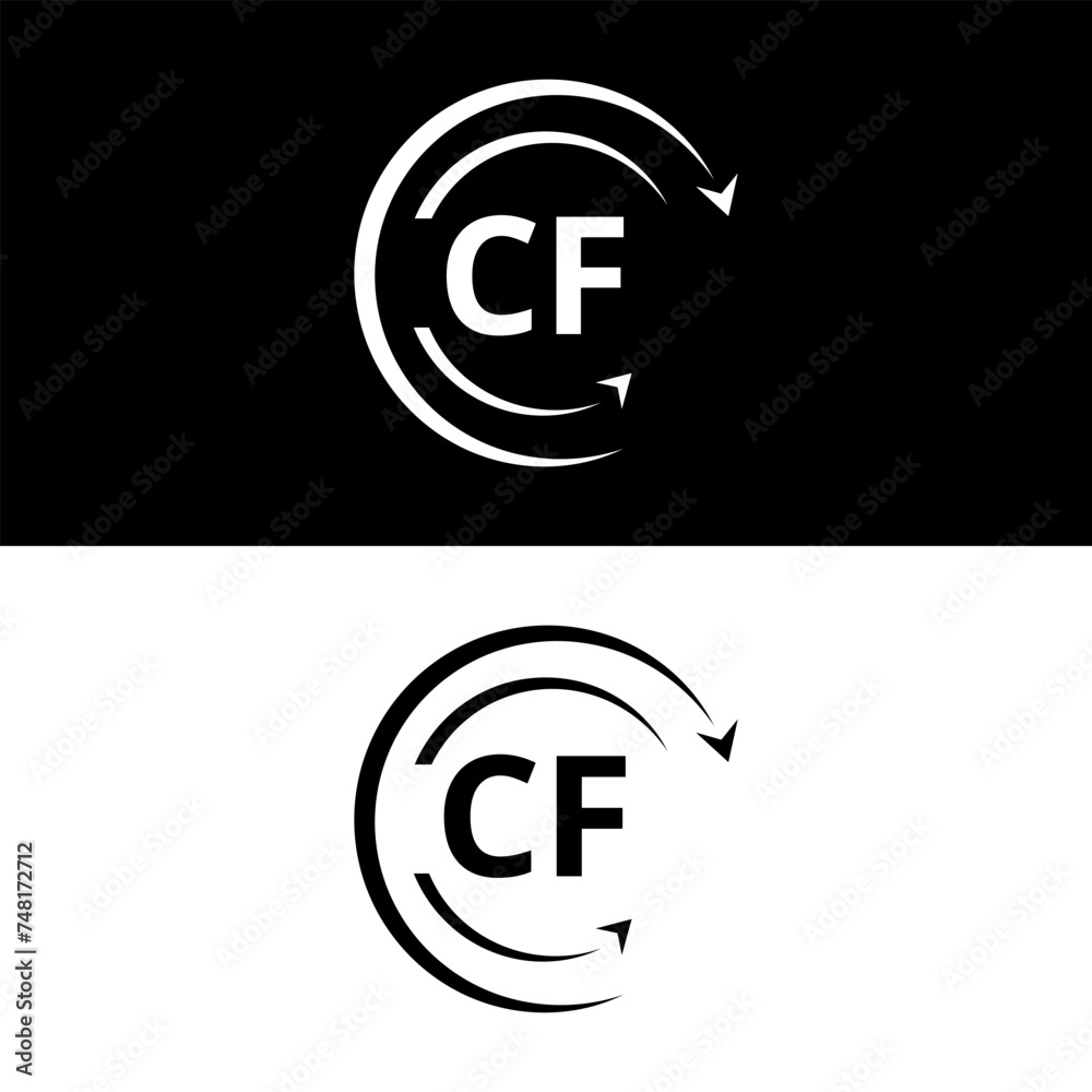 CF letter logo minimal unique and simple logo design, CF creative modern monogram logo style CF letter logo minimal unique and simple logo design, CF creative modern monogram logo style