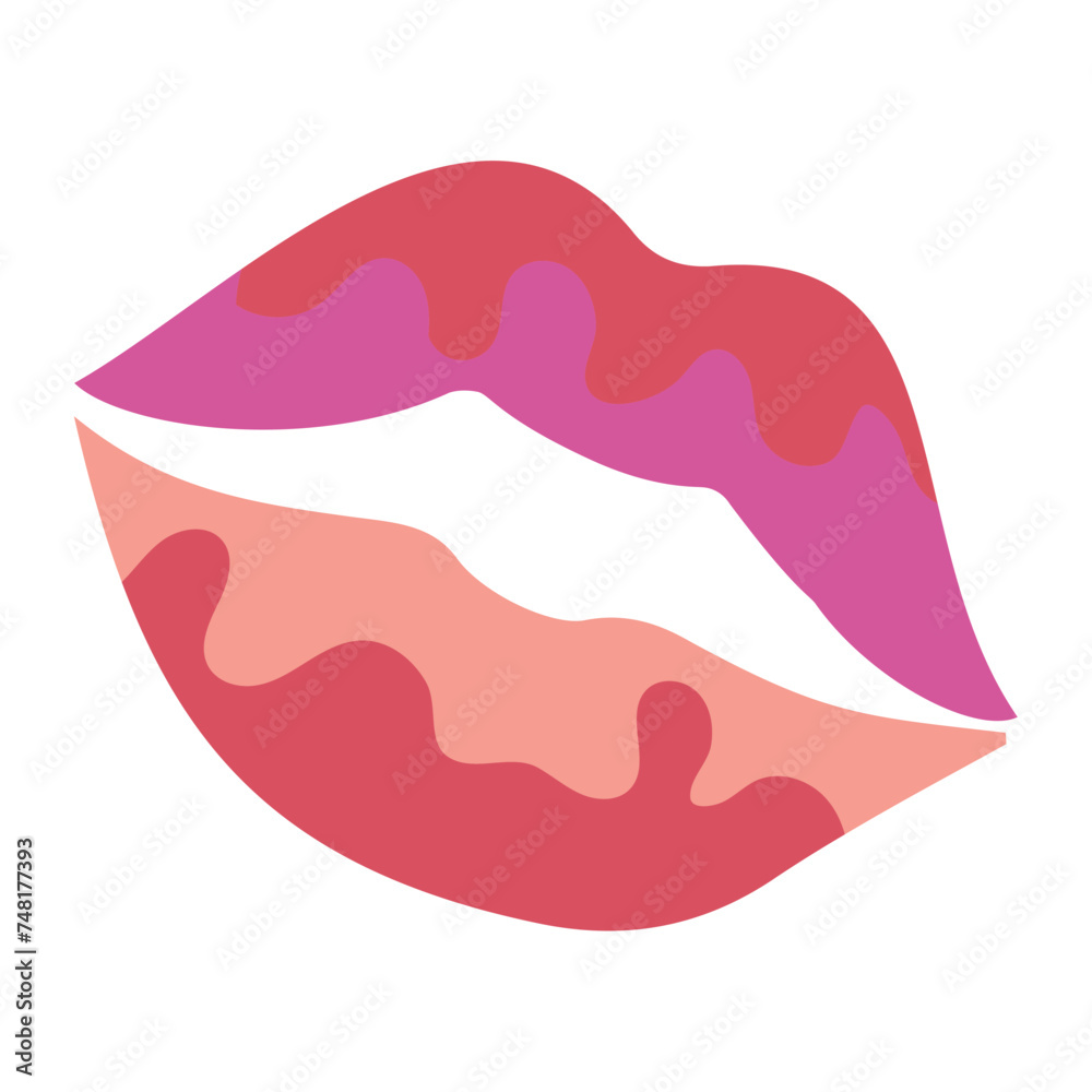 Isolated colored lips icon Woman mouth Vector