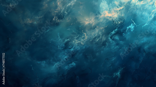 deep blue sky wallpaper, Abstract Depiction of Clouds in Blue and White, abstract background © Bogdan