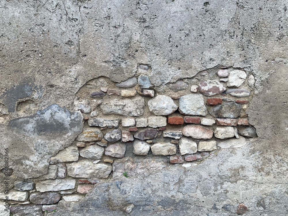 Wall, concrete wall, stone wall for background image or render